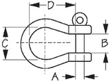 Shackle Bow SS 3/8"