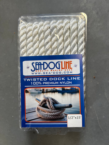 Dock Line Pack 1/2x15 Wht