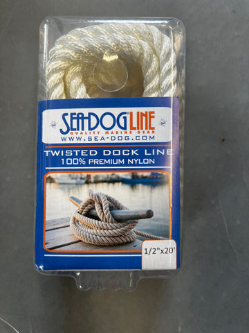 Dock Line Pack 1/2x20 Wht