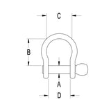 5/16 Bow Shackle w/hole